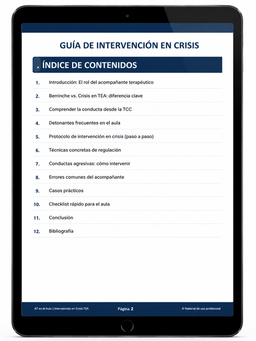 GUÍA DE INFORMES PARA A.T + GUÍA DE INTERVENCIÓN EN CRISIS TEA
